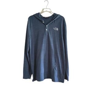The North Face Lightweight Hooded Henley Mens Size L Pocket Layer Casual Outdoor